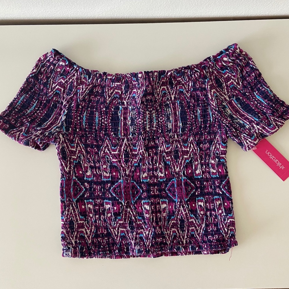 Off the shoulder crop top